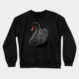 Black swan illustration Crewneck Sweatshirt